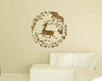 Christmas Deer Decal Lovely Animal Wall Stickers Christmas Deer Decal Lovely Animal Wall Stickers